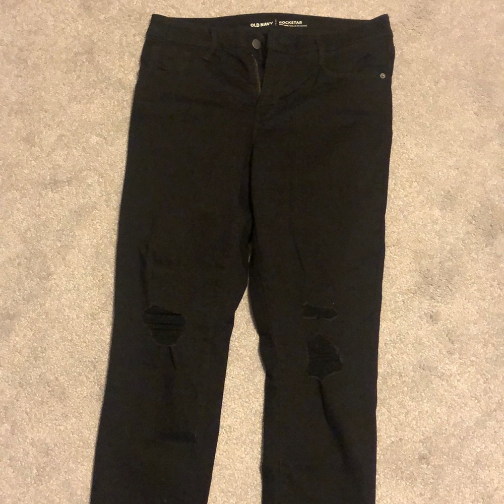 Old Navy Black Jeans with holes